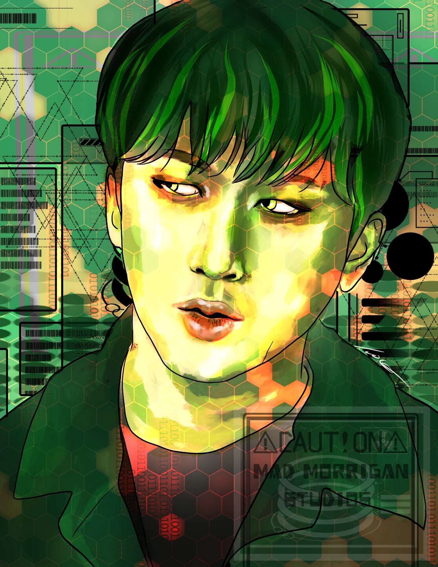 Stray Kids Changbin 'matrix' art print