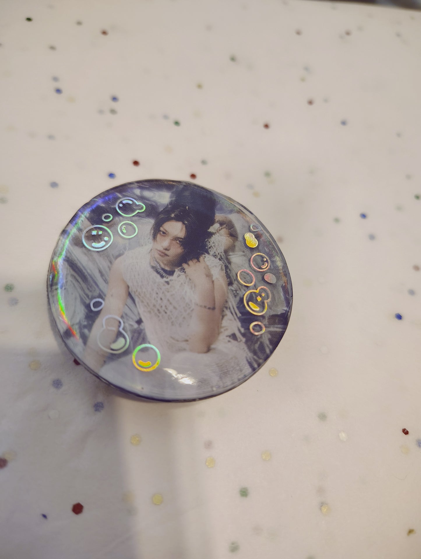 Stray Kids SKZ holographic Phone Grip Popsocket, handmade one of a kind