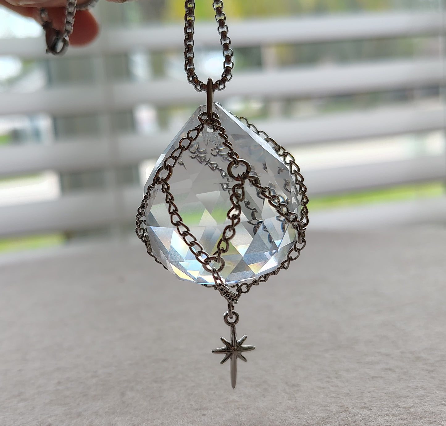 Stray Kids "Hollow" inspired crystal necklace/pendant/suncatcher