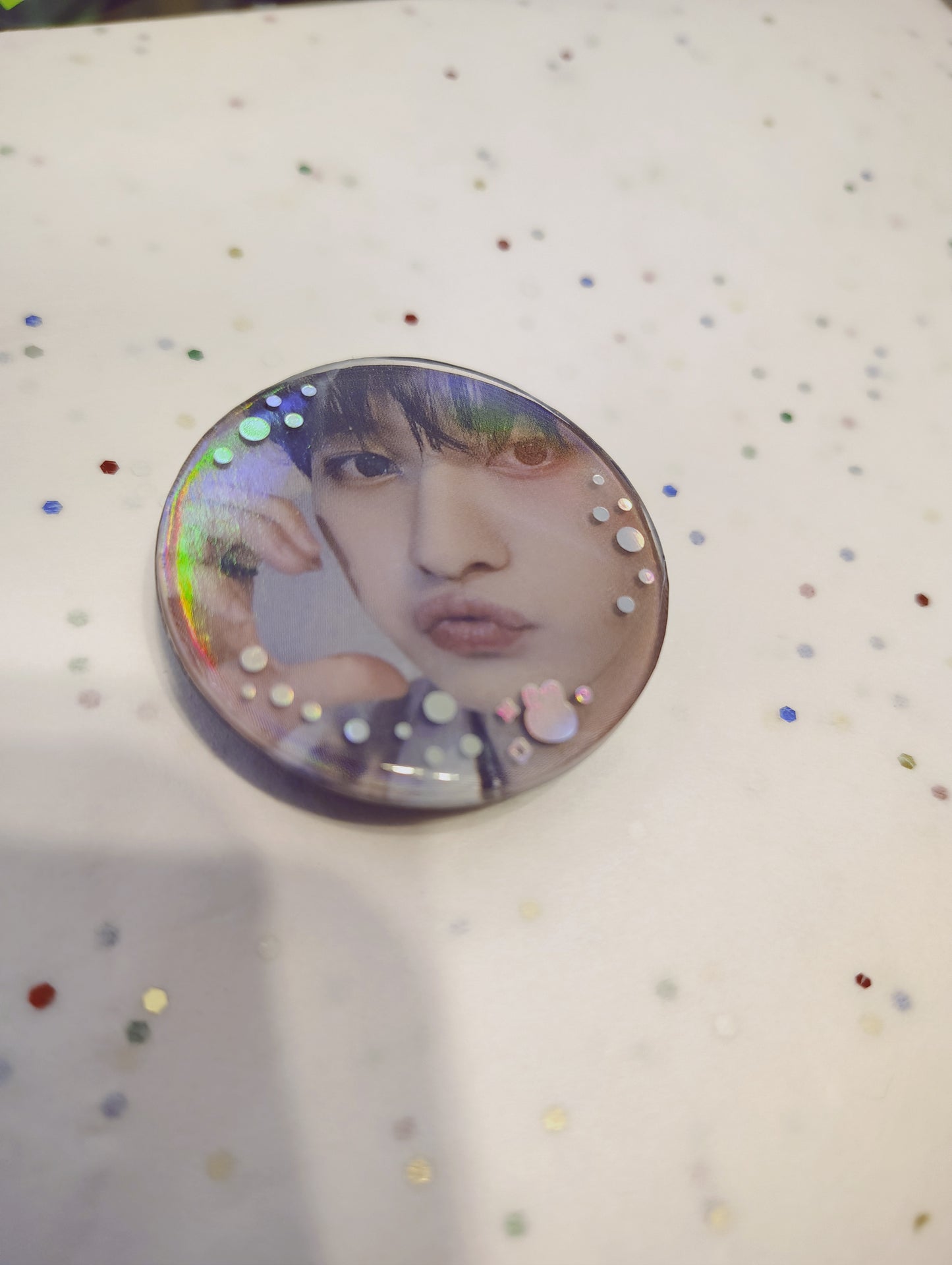 Stray Kids SKZ holographic Phone Grip Popsocket, handmade one of a kind