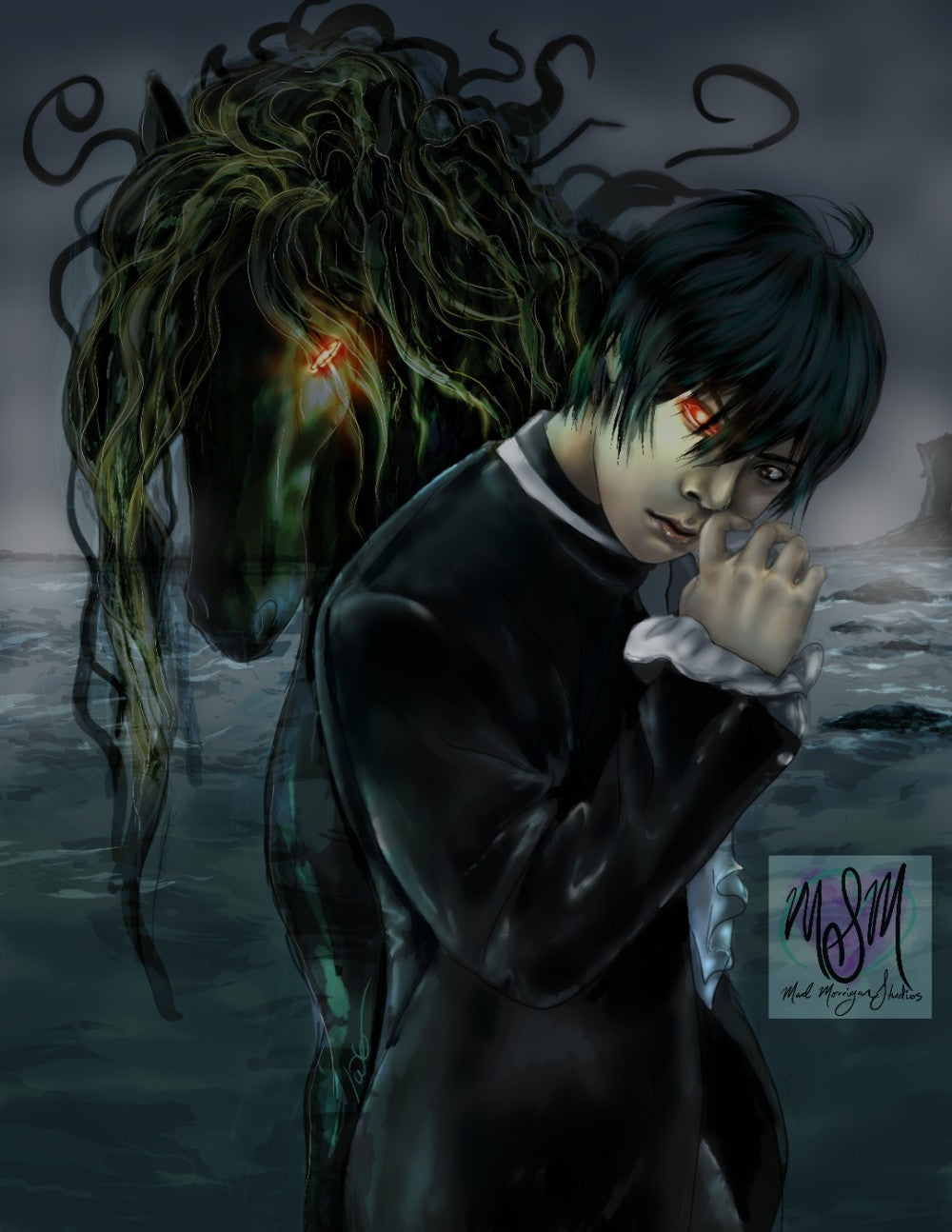 Stray Kids Jeongin I.n Do It celtic fae crossover 'Kelpie' art print