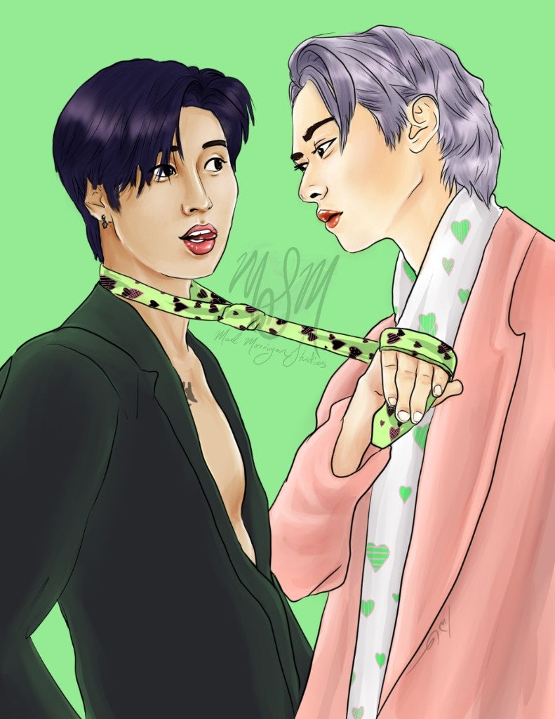 Stray Kids Lee Know & Han Jisung Minsung Art print