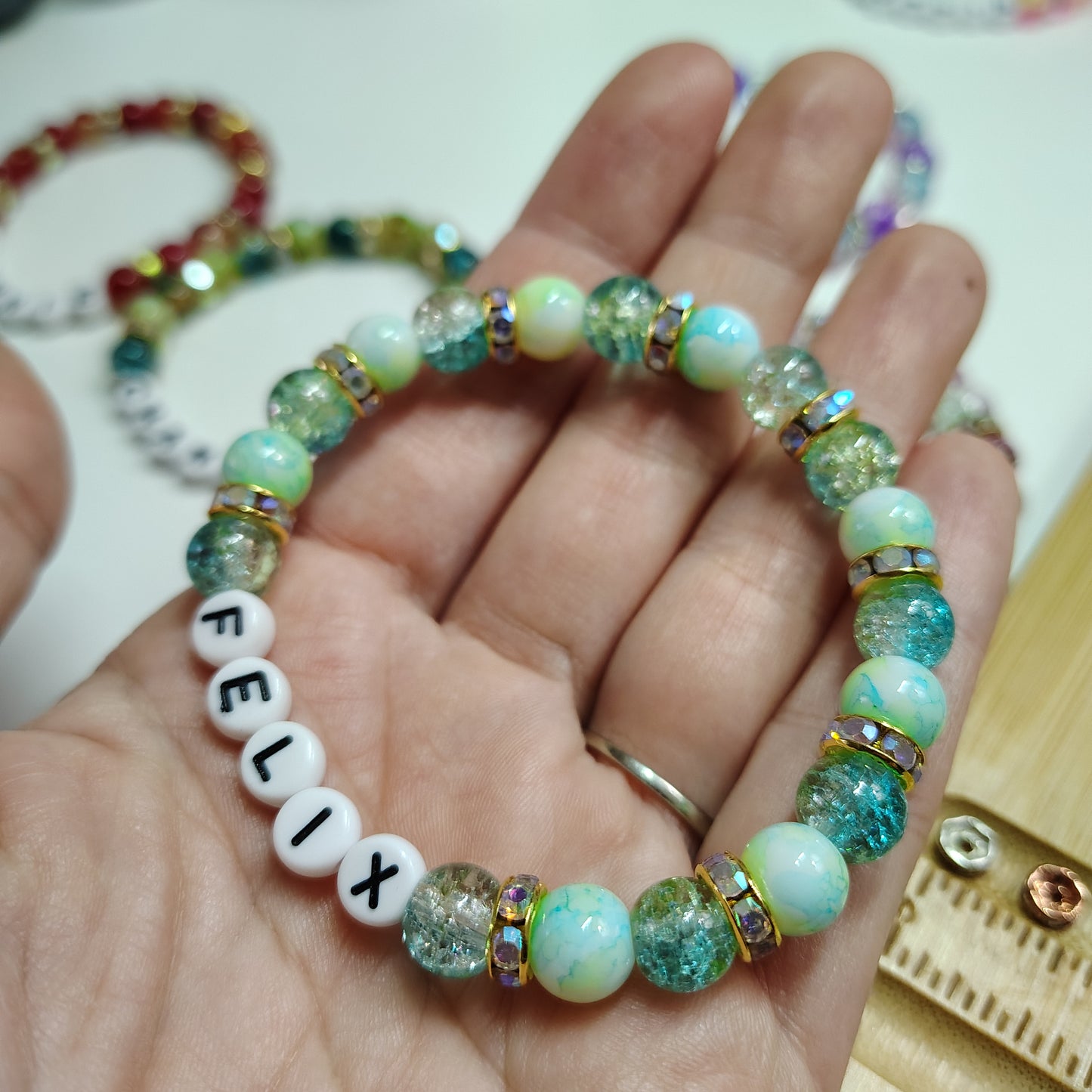 Stray Kids Bias 'blind' grab bag - glass bead bracelet, PCs, stickers