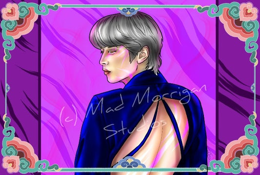 Lee Know Stray Kids x Kpop Demon Hunters fan art print