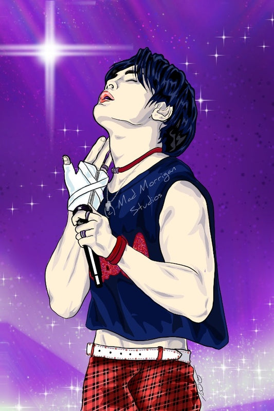 Stray Kids I.n Jeongin Burnin' Tires art print