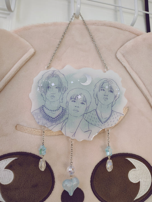 Stray Kids Virgo line resin art hanging display/deco (Han, Felix, Seungmin)