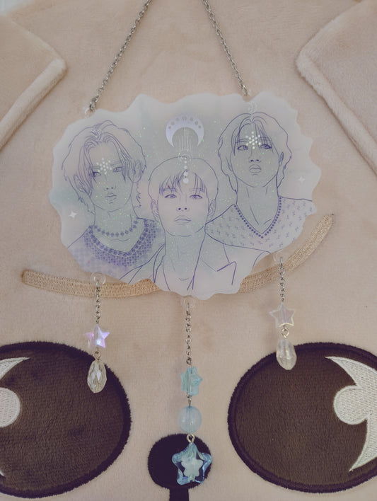 Stray Kids Virgo line resin art hanging display/deco (Han, Felix, Seungmin)