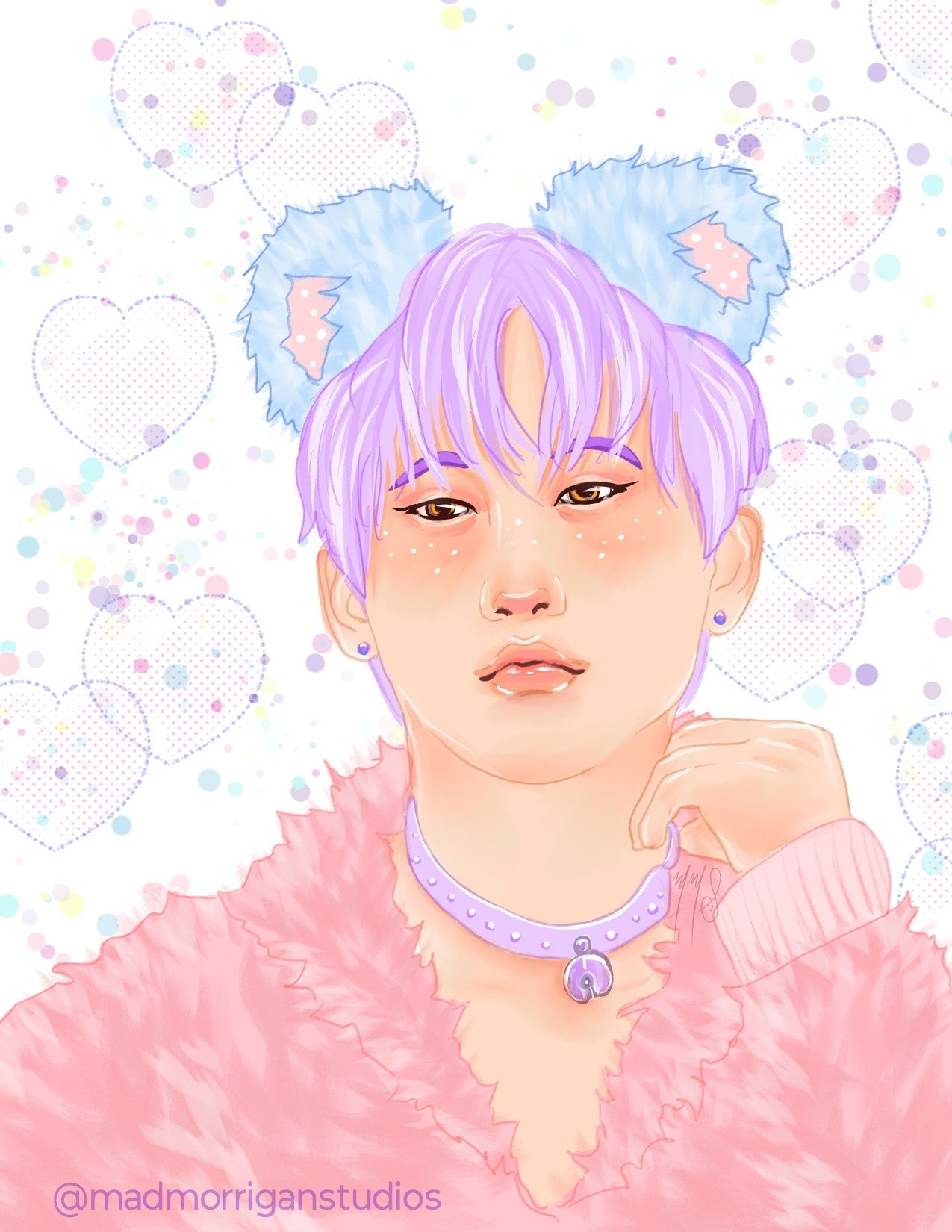 Stray Kids Changbin Pastel Cutie art print