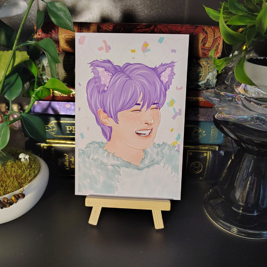 Stray Kids Lee Know Pastel Cutie art print