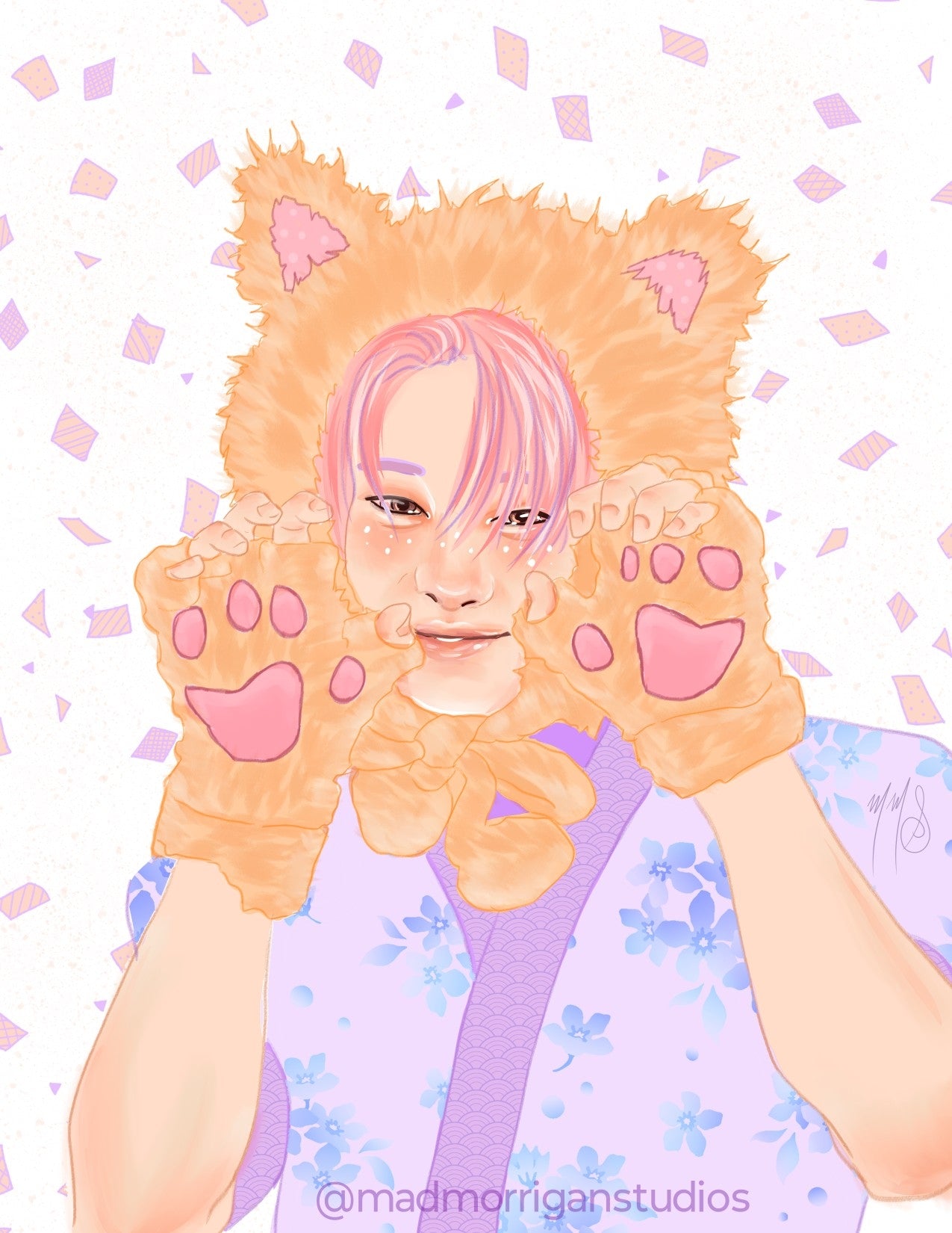 Stray Kids Jeongin I.n Pastel Cutie art print