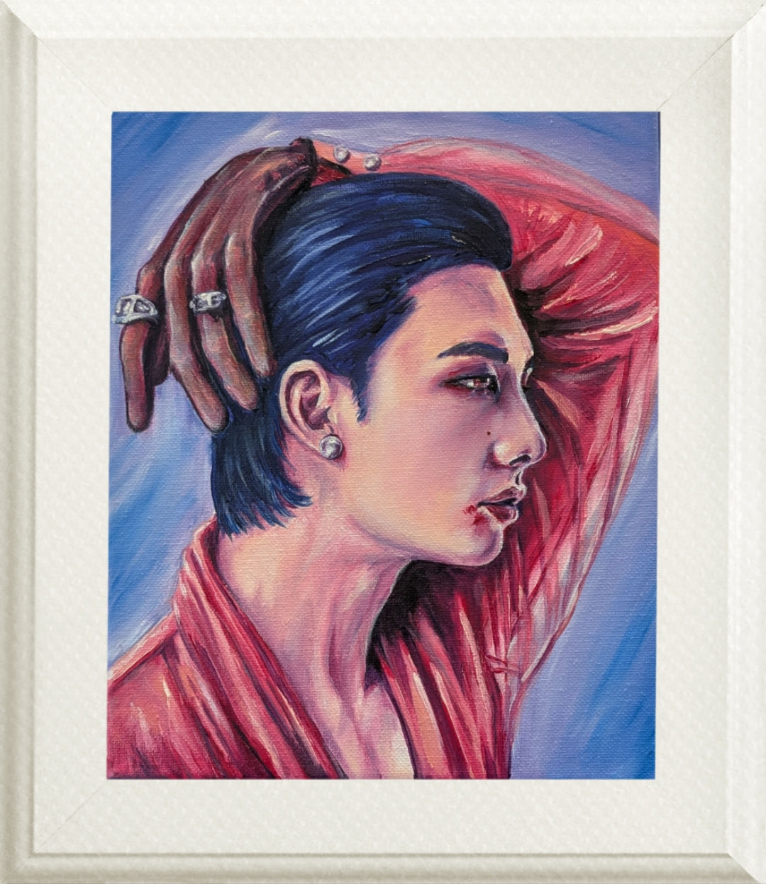 Hyunjin "Lover" vampire original 8x10" Oil Painting on stretched Canvas