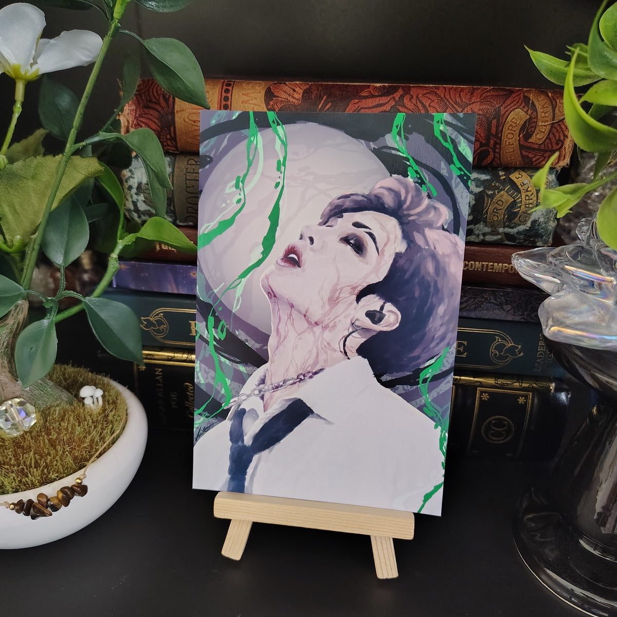 Stray Kids Bang Chan howlin at the moon art print