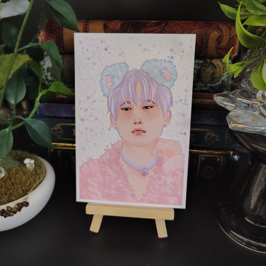 Stray Kids Changbin Pastel Cutie art print