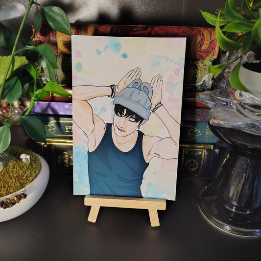 Stray Kids Bang Chan cute wolf hat print