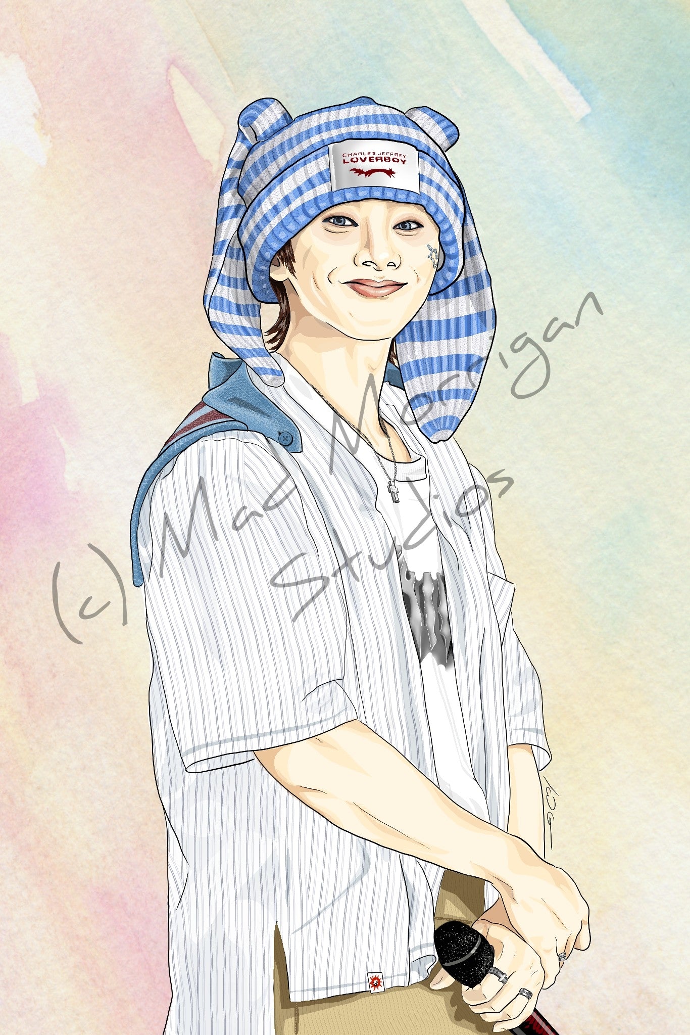 Stray Kids I.n Yang Jeongin cute loverboy beanie art print