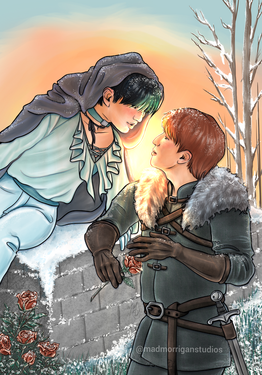 Stray Kids Seungmin and Changbin fantasy AU art print