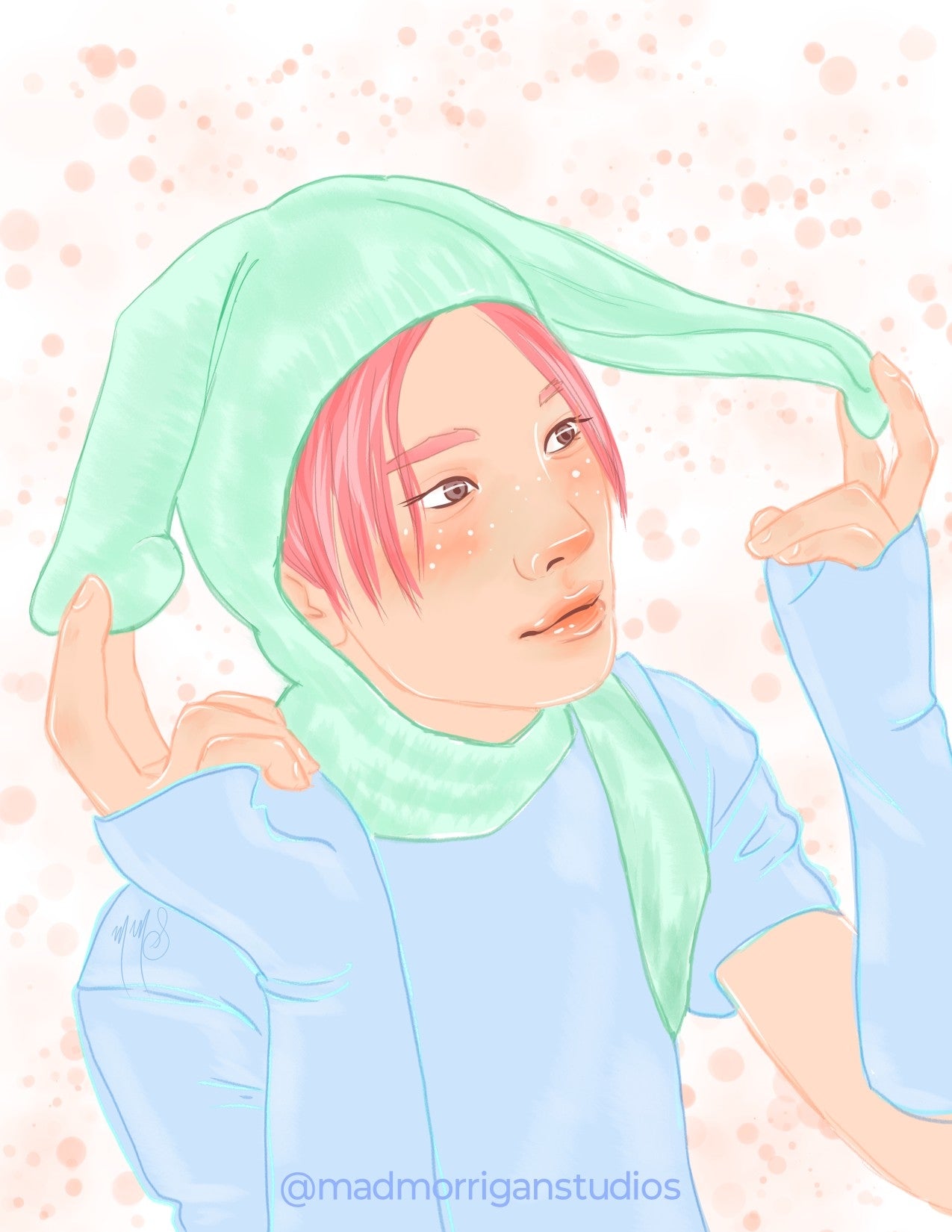 Stray Kids Hyunjin Pastel Cutie art print