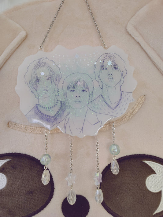 Stray Kids Virgo line resin art hanging display/deco (Han, Felix, Seungmin)