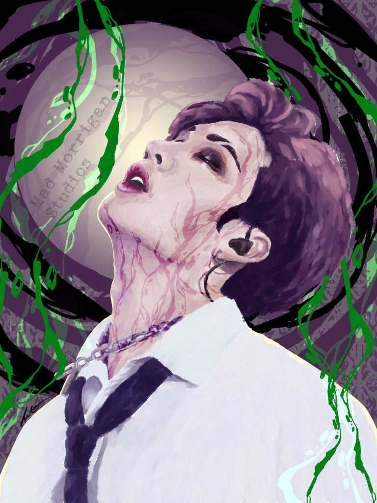 Stray Kids Bang Chan howlin at the moon art print