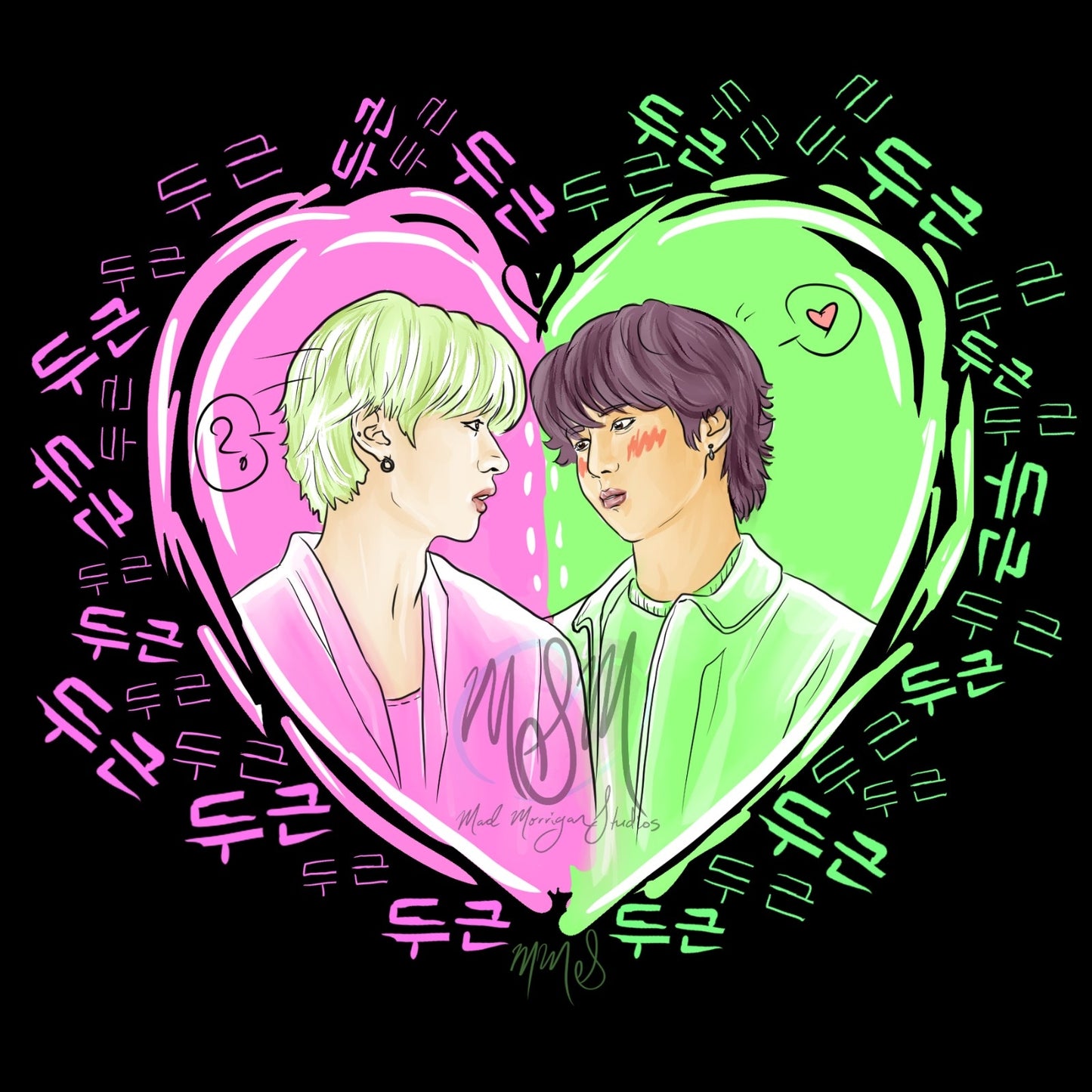 Stray Kids Lee Know & Han Jisung Minsung Art print